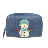 Necessaire Boneco de Neve P em Couro Personalizado