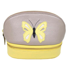 Necessaire Charlotte Borboleta em Couro Personalizada