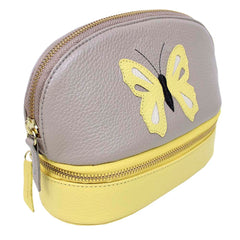 Necessaire Charlotte Borboleta em Couro Personalizada