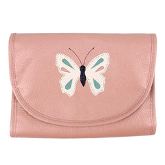 Necessaire Porta Laço Borboleta Algodão Doce Liso com Off White Liso e Jade Pronta Entrega