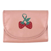 Necessaire Porta Laço Morango em Couro Personalizada