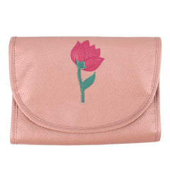 Necessaire Porta Laço Tulipa em Couro Personalizada