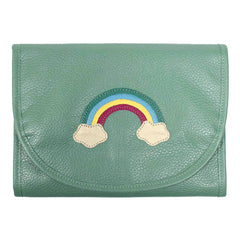 Necessaire Porta Laço Arco Íris em Couro Personalizada