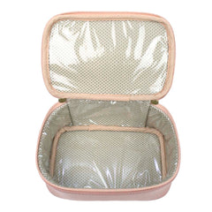 Necessaire Óleo Essencial G Algodão Doce Liso com Off White Liso Pronta Entrega