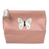 Necessaire Triple Borboleta em Couro Personalizada