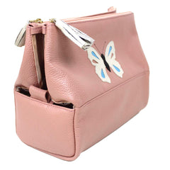 Necessaire Triple Borboleta em Couro Personalizada