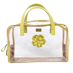 Necessaire Vicky G Camélia em Couro e Vinil Personalizado