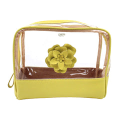 Necessaire Vicky M Camélia em Couro e Vinil Personalizado