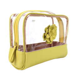 Necessaire Vicky M Camélia em Couro e Vinil Personalizado