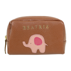 Necessaire Little Elephant P em Couro Personalizado