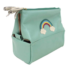 Necessaire Triple Arco Íris em Couro Personalizada