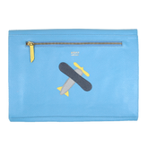 Pasta A4 Little Plane em Couro Personalizado