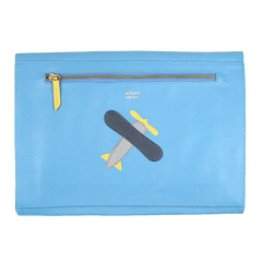 Pasta A4 Little Plane em Couro Personalizado
