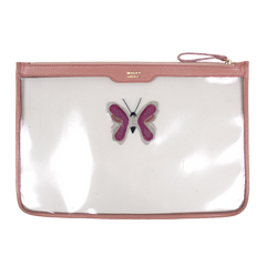 Pasta A4 Crystal Borboleta em Couro e Vinil Personalizada