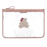 Pasta A4 Crystal Little Bear Laço em Couro e Vinil Personalizada