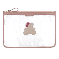 Pasta A4 Crystal Little Bear Laço em Couro e Vinil Personalizada