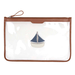 Pasta A4 Crystal Barco em Couro e Vinil Personalizada