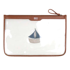 Pasta A4 Crystal Barco em Couro e Vinil Personalizada