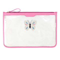 Pasta A4 Crystal Borboleta em Couro e Vinil Personalizada