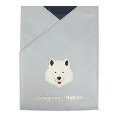 Porta Certidão de Nascimento Little Dog em Couro Personalizado