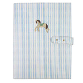 Pasta Portfólio Cavalo Joca Estampa Listrado Pontilhado em Couro Personalizado