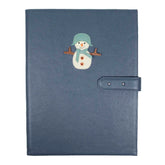 Pasta Portfólio Boneco de Neve em Couro Personalizado