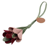 Pendente Flor Frésia em Camurça