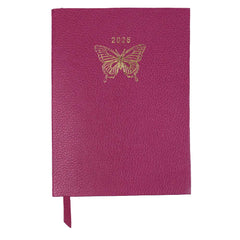 Planner My Days 2026 com Hotstamping Borboleta em Couro Personalizado