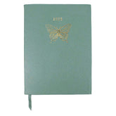 Planner My Days 2026 com Hotstamping Borboleta em Couro Personalizado