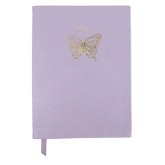 Planner My Days 2026 com Hotstamping Borboleta em Couro Personalizado