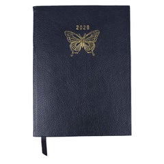 Planner My Days 2026 com Hotstamping Borboleta em Couro Personalizado