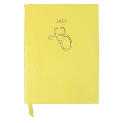 Planner My Days 2026 com Hotstamping Estetoscópio em Couro Personalizado