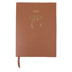 Planner My Days 2026 com Hotstamping Laço em Couro Personalizado