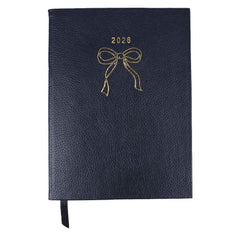 Planner My Days 2026 com Hotstamping Laço em Couro Personalizado