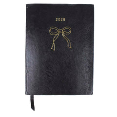Planner My Days 2026 com Hotstamping Laço em Couro Personalizado