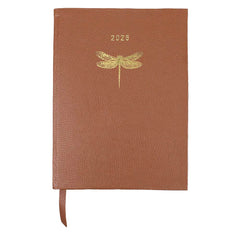Planner My Days 2026 com Hotstamping Libélula em Couro Personalizado