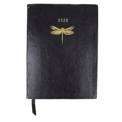 Planner My Days 2026 com Hotstamping Libélula em Couro Personalizado