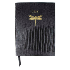 Planner My Days 2026 com Hotstamping Libélula em Couro Personalizado