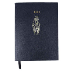 Planner My Days 2026 com Hotstamping Nossa Senhora das Graças em Couro Personalizado