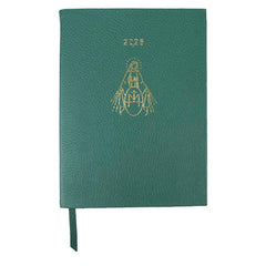 Planner My Days 2026 com Hotstamping Nossa Senhora Medalha em Couro Personalizado