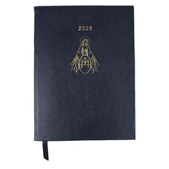 Planner My Days 2026 com Hotstamping Nossa Senhora Medalha em Couro Personalizado