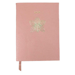 Planner My Days 2026 com Hotstamping Orquídea em Couro Personalizado