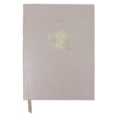 Planner My Days 2026 com Hotstamping Orquídea em Couro Personalizado