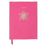 Planner My Days 2026 com Hotstamping Orquídea em Couro Personalizado