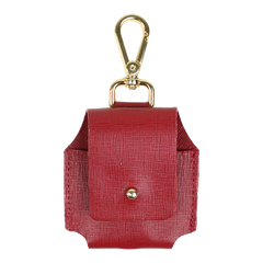 Porta AirPods Vermelho Safiano Pronta Entrega