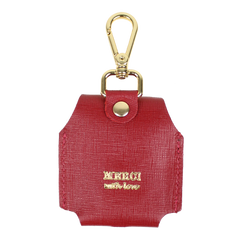 Porta AirPods Vermelho Safiano Pronta Entrega