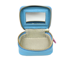 Porta Batom Aqua Liso com Rosa Orquídea Pronta Entrega