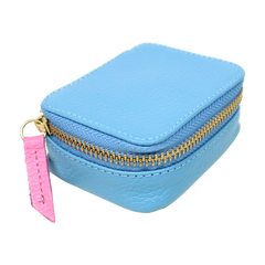 Porta Batom Aqua Liso com Rosa Orquídea Pronta Entrega