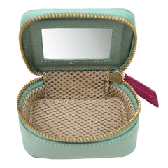 Porta Batom Menta Liso com Fúcsia Liso Pronta Entrega