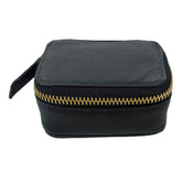 Porta Batom Preto Safiano com Preto Liso Pronta Entrega